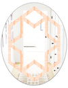 Retro Abstract Lines Pattern - Modern Round or Oval Wall Mirror - Hexagon Star