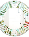 Tropical Foliage II - Modern Round or Oval Wall Mirror - Wave