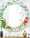 Tropical Foliage II - Modern Round or Oval Wall Mirror - Leaves