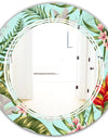 Tropical Foliage II - Modern Round or Oval Wall Mirror - Triple C