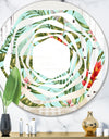 Tropical Foliage II - Modern Round or Oval Wall Mirror - Whirl