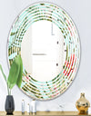 Tropical Foliage II - Modern Round or Oval Wall Mirror - Wave