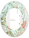 Tropical Foliage II - Modern Round or Oval Wall Mirror - Wave