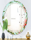 Tropical Foliage II - Modern Round or Oval Wall Mirror - Triple C