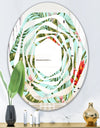 Tropical Foliage II - Modern Round or Oval Wall Mirror - Whirl