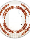 Leopard Fur Safari I - Modern Round or Oval Wall Mirror - Space
