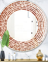 Leopard Fur Safari I - Modern Round or Oval Wall Mirror - Wave