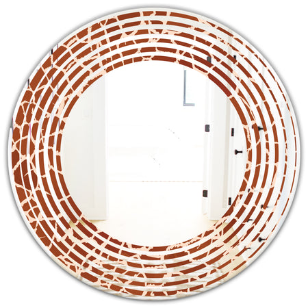 Leopard Fur Safari I - Modern Round or Oval Wall Mirror - Wave