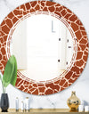 Leopard Fur Safari I - Modern Round or Oval Wall Mirror - Triple C