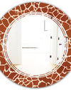 Leopard Fur Safari I - Modern Round or Oval Wall Mirror - Triple C