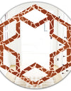 Leopard Fur Safari I - Modern Round or Oval Wall Mirror - Hexagon Star