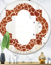 Leopard Fur Safari I - Modern Round or Oval Wall Mirror - Quatrefoil