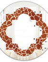 Leopard Fur Safari I - Modern Round or Oval Wall Mirror - Quatrefoil