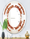 Leopard Fur Safari I - Modern Round or Oval Wall Mirror - Space