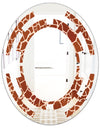 Leopard Fur Safari I - Modern Round or Oval Wall Mirror - Space