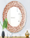 Leopard Fur Safari I - Modern Round or Oval Wall Mirror - Wave