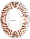 Leopard Fur Safari I - Modern Round or Oval Wall Mirror - Wave