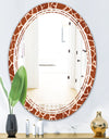 Leopard Fur Safari I - Modern Round or Oval Wall Mirror - Triple C