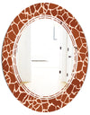 Leopard Fur Safari I - Modern Round or Oval Wall Mirror - Triple C