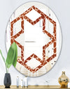 Leopard Fur Safari I - Modern Round or Oval Wall Mirror - Hexagon Star