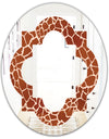 Leopard Fur Safari I - Modern Round or Oval Wall Mirror - Quatrefoil
