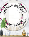 Glam Leopard Pattern - Modern Round or Oval Wall Mirror - Space