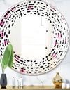 Glam Leopard Pattern - Modern Round or Oval Wall Mirror - Wave