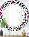 Glam Leopard Pattern - Modern Round or Oval Wall Mirror - Triple C