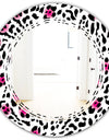 Glam Leopard Pattern - Modern Round or Oval Wall Mirror - Triple C