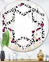 Glam Leopard Pattern - Modern Round or Oval Wall Mirror - Hexagon Star