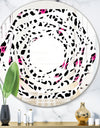 Glam Leopard Pattern - Modern Round or Oval Wall Mirror - Whirl