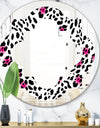 Glam Leopard Pattern - Modern Round or Oval Wall Mirror - Quatrefoil