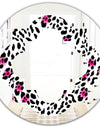 Glam Leopard Pattern - Modern Round or Oval Wall Mirror - Quatrefoil