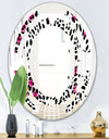 Glam Leopard Pattern - Modern Round or Oval Wall Mirror - Space