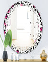 Glam Leopard Pattern - Modern Round or Oval Wall Mirror - Triple C