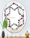 Glam Leopard Pattern - Modern Round or Oval Wall Mirror - Hexagon Star