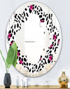 Glam Leopard Pattern - Modern Round or Oval Wall Mirror - Quatrefoil