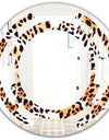 Leopard Fur Safari II - Modern Round or Oval Wall Mirror - Space