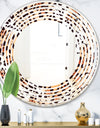 Leopard Fur Safari II - Modern Round or Oval Wall Mirror - Wave