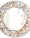 Leopard Fur Safari II - Modern Round or Oval Wall Mirror - Wave