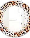 Leopard Fur Safari II - Modern Round or Oval Wall Mirror - Triple C