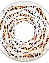 Leopard Fur Safari II - Modern Round or Oval Wall Mirror - Whirl