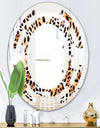 Leopard Fur Safari II - Modern Round or Oval Wall Mirror - Space