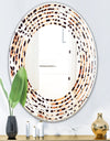 Leopard Fur Safari II - Modern Round or Oval Wall Mirror - Wave
