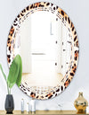 Leopard Fur Safari II - Modern Round or Oval Wall Mirror - Triple C