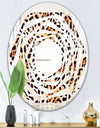 Leopard Fur Safari II - Modern Round or Oval Wall Mirror - Whirl
