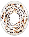 Leopard Fur Safari II - Modern Round or Oval Wall Mirror - Whirl