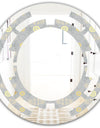 Golden Cornflower Pattern - Modern Round or Oval Wall Mirror - Space