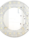 Golden Cornflower Pattern - Modern Round or Oval Wall Mirror - Wave