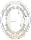 Golden Cornflower Pattern - Modern Round or Oval Wall Mirror - Space